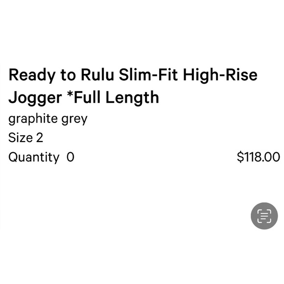 Slim fit high rise jogger full length size 2 graphite grey - Picture 2 of 2